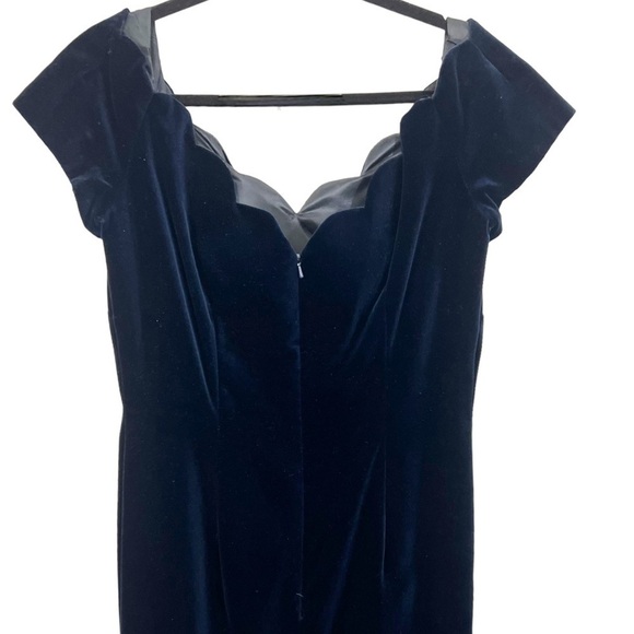 Vintage Monsoon Twilight Velvet Dress UK 16 US 12 Runs Small Prom Evening Gown - Picture 4 of 12